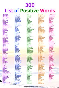 the list of positive words in different languages