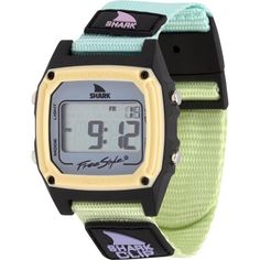 Freestyle Watches Shark Classic Clip Green Tea Unisex Watch - Freestyle USA Freestyle Watches Sharks, Shark Watch, Surf Watch, Freestyle Watch, Pink Monochrome, Watch Safes, Malibu Blue, Water Resistant Watch, Shark Clip