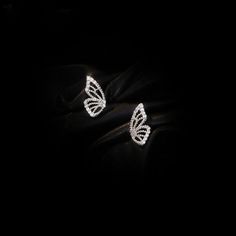 18K Gold Plated CZ Half Butterfly Wing Earrings Butterfly Wings Earrings, Half Butterfly, Butterfly Man, Clean Sterling Silver, Butterfly Earrings Gold, Butterfly Wing Earrings, Earrings Bridesmaid, Butterfly Wing, Left Wing