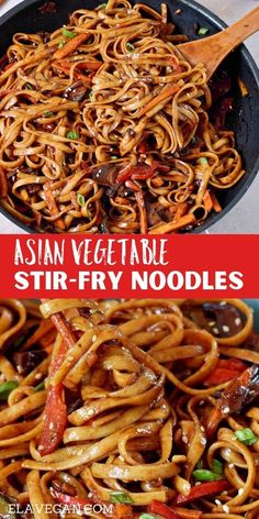 Asian Vegetable Stir Fry, Vegetable Stir Fry Noodles, Vegan Lo Mein, Easy Asian Noodle Recipes, Easy Asian Noodles, Fry Noodles, Asian Noodle Dishes, Homemade Chinese Food, Asian Stir Fry