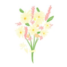 a drawing of some flowers on a white background with the words love written below it