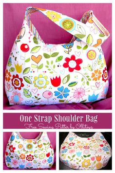 the one strap shoulder bag sewing pattern is easy to sew, and it's great for beginners