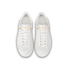 LOUIS VUITTON® - Frontrow Sneaker - White Louis Vuitton Gifts, Louis Vuitton Official Website, Shop Sneakers, White Shoes Women, Shoe Boot Sandals, Buckle Shoes, Louis Vuitton Official, Sneaker Collection, Handbag Shopping