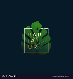 a green leaf logo on a dark background with the words pari at urr