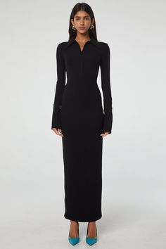 Candela Dress - Black | The Line by K Office Gown Styles, Office Gown, The Line By K, Line By K, Autumn Winter 2023, Casual Chic Outfit, 2023 Collection, Spring Summer Dress, Winter 2023