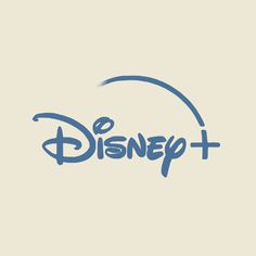 the logo for disney plus is shown in blue