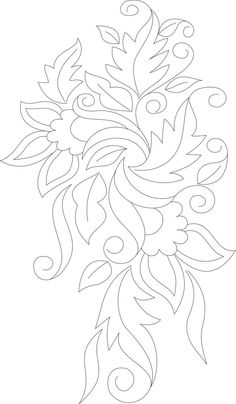 Flower Pattern Drawing, Handmade Embroidery Designs, Pola Sulam, Embroidery Works, Embroidery Patterns Vintage, Embroidery Flowers Pattern, Embroidery Motifs, Simple Embroidery