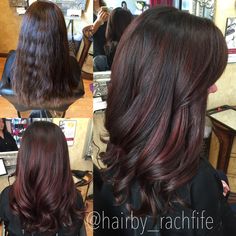 Deep Red Balayage, Red Balayage Highlights, Pelo Color Vino, Red Balayage, Colored Hair Tips, Haircut And Color