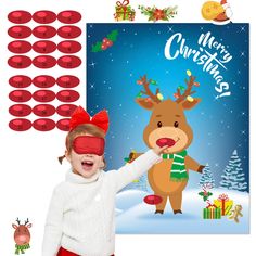 PRICES MAY VARY. CHRISTMAS PIN GAME PACKAGE INCLUDED: 1 PCS Pin The Nose On The poster, 24PCS reusable nose stickers, 1 PCS eye mask, 1 PCS Xmas game instructions, 1 PCS Christmas game poster cover, 4 PCS dot glues. Perfect for Christmas Party Games, Christmas Party Decorations, Christmas Birthday Party, New Year Party supplies,classroom Party Game Activities. LARGER CHRISTMAS GAMES SIZE: Bigger Christmas poster is 27 inches length and 21 inches width.Better than others'.High materials poster, c Christmas Eve Games, Season Activity, Classroom Party Games, Games Thanksgiving, Christmas Gift Games, Xmas Games, Christmas Games For Kids, Fun Christmas Games, Christmas Games For Family