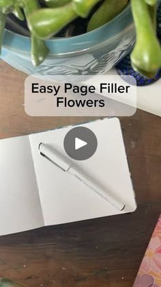 an easy page filler for flowers