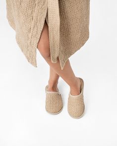 Waffle linen unisex slippers - comfort for your feet at home or SPA. Walking around with them you will feel nothing but softness while at the same time waffle weave will give your feet a gentle massage. Linen fabric is well known for its moisture-wicking qualities, therefore with these slippers, your feet will never feel sweaty. Comes in beige color and makes a perfect match with our waffle bath robes - https://etsy.me/3XM6bJz - - - - - - - - - - - - - - - - - - - - - - - - - - - - - DETAILS * Made from linen (53%) and cotton (47%) * Padded footbed with the anti-slippery sole  * Comes in three size groups (see images above):  XS 37/38 | S 39/40 | M 41/42 | L 43/44 * Stone washed for maximum softness  * OEKO-TEX certified (2019OK0776) Please note that due to the many variations in monitors Comfortable Round Toe Slippers For Relaxation, Comfortable Slippers For Loungewear With Textured Footbed, Comfortable Slippers With Textured Footbed For Loungewear, Comfortable Slippers With Textured Footbed, Comfortable Beach Platform Slippers With Textured Sole, Comfortable Platform Slippers With Textured Sole For Beach, Comfy Non-slip Slippers For Loungewear, Comfy Non-slip Slippers, Comfortable Slippers With Woven Sole And Round Toe