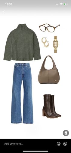 Green Leather Pants Outfit, Dressy Winter Outfits, Green Leather Pants, Dressy Winter, Blue Jean Outfits, Leather Pants Outfit, Timeless Outfits, Casual Outfit Inspiration