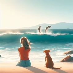 Beach Dog Illustration, Life In Paradise, Beach Drawing, Dreamy Artwork, Romance Art, Dog Books, Cute Couple Drawings