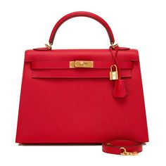 Hermès Kelly 32 Leather: Epsom Color: Rouge Casaque With Gold Hardware *The Bag come in full set with original receipt. Hermes Birkin Orange, Mens Leather Laptop Bag, Hermes Kelly 32, Kelly 32, Hermes Kelly Bag, Celebrity Design, Kelly Bag, Leather Laptop Bag, Hermes Bags