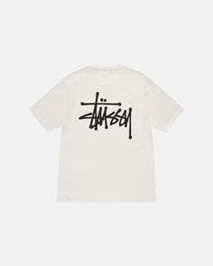 Basic Soft-washed Streetwear T-shirt, Casual White Washed T-shirt, Stussy Logo, Grafic Tees, Hot Sneakers, Dream Clothes, Dye T Shirt, White T, Men Short Sleeve