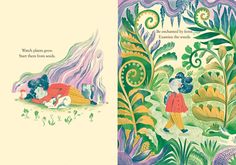 two children's books with illustrations on them