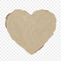 a piece of paper in the shape of a heart on a transparent background png