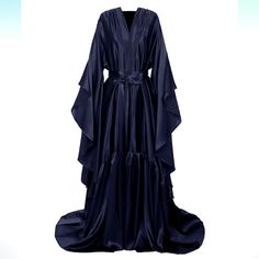 Soft Goth Black Kimono Sexy Robe Gown Dark Academia In Women’s Size 2xl New With Tags Mint Condition!!! Smoke Free Home!!!! Hand Wash Only About This Item Features:Silky Smooth Satin On The Outside,Matte Satin On The Inside,Lightweight, Soft, Comfy; Dear, You Will Feel Like Wearing An Expensive Silk Robe. Size Xxl: (Bust 40.5"-43",Length 59”) Fancy Robe, Dark Academia Fashion Women, House Gown, Fancy Robes, Fantasy Aesthetics, Soft Goth, Satin Robes, Witch Core, Silk Robes