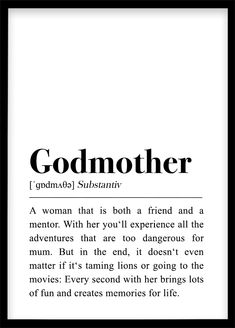 an old book page with the words godmoter in black and white