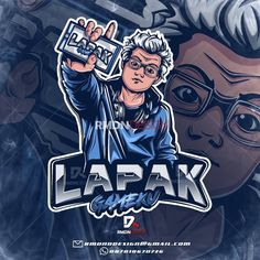 an old man with glasses holding up a cell phone in front of his face and the words lapak on it