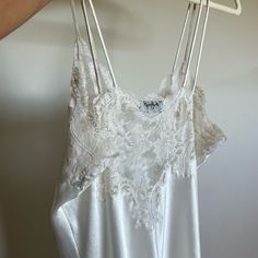 Beautiful, Authentic Satin & Lace Vintage Christian Dior Slip Dress/Lingerie -Us Size Medium -100% Authentic , Although No Proof Of Purchase - No Stains, Great Condition -Lace Is Still Perfectly Intact -Bias Cut, Very Flattering -Unsure Of What Year Dior Slip Dress, Slip Dress Lingerie, Dior Dresses, Pretty Tops, Vintage Slip Dress, Long Slip Dress, Dress Lingerie, White Slip Dress, Vintage Slip