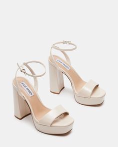 White Shoes Nordstrom, Steve Madden Lessa Heels, Cute Shoes Heels For Teens Casual, Popular Dress Shoes For Teens, Platform Heeled Sandals, Homecoming Shoes Heels Short, Homecoming Heels Chunky, Formal Platform Heels, Bridal Heels Platform