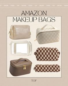 Amazon Toiletry Bags, Trendy Makeup Bag, Makeup Organization Bag, Amazon Makeup Bag, Makeup Bag Amazon, Best Makeup Bags, Best Makeup Bag, Louis Vuitton Makeup Bag, Minimalist Makeup Bag