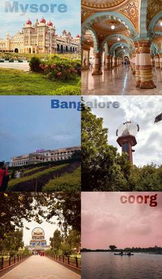 there are four different pictures in this collage with the words singapore, bangkok and corj