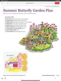 an image of a garden plan with flowers and plants in the center, on top of a