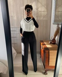 Casual Interview Outfits Women, Interview Outfit Casual, Cute Professional Outfits, Interview Outfits Women, Black And White Outfit, Casual Chic Outfits