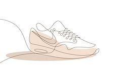 a drawing of a pair of sneakers