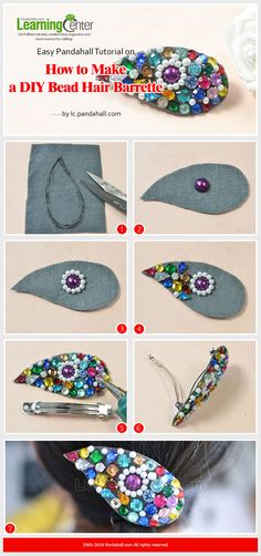 the instructions for making beaded bird brooches are shown in this page,