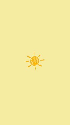 an orange and yellow background with the sun drawn on it