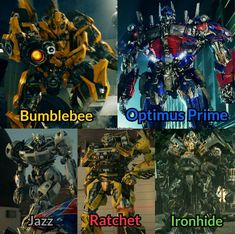 the bumblebee, optbott, and ratchet movies