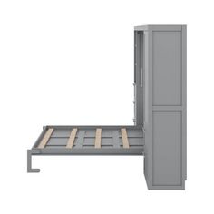 an image of a metal cabinet with drawers on the bottom and bottom shelves in the middle