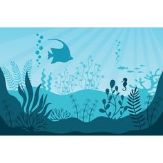 an underwater scene with fish and plants