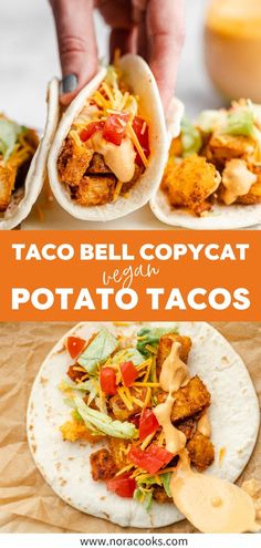 taco bell copycat vegan potato tacos