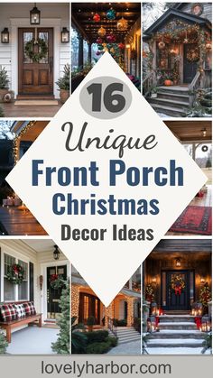 16 Unique Front Porch Christmas Decor Ideas For Holiday Season Outdoor Porch Christmas Tree Ideas, Simple Christmas Outdoor Decorations, Christmas Covered Porch, Christmas Small Porch Decorating Ideas, Porch Post Christmas Decorations, Front Christmas Decorations Porch Ideas, Outdoor Christmas Front Porch Ideas, Front Porch Decorating Christmas, Outside Decorations For Christmas