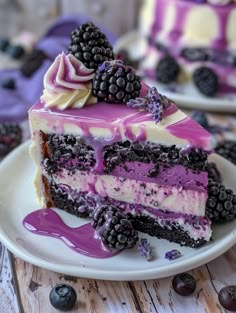 🍬 Swirled Blackberry Lavender Sheet Cake 🍬 Indulge in this elegant and flavorful sheet cake featuring a luscious blackberry lavender jam swirled into a moist, tender cake and topped with a creamy vanilla white chocolate frosting. Perfect for any special occasion or just a sweet treat!  Ingredients 💯  Blackberry Lavender Jam 6 cups fresh or frozen blackberries 🫐 ½ cup honey 🍯 1 tablespoon lemon juice 🍋 1-2 tablespoons dried lavender 🌿 Blackberry Cake 1 cup melted coconut oil 🥥 Lavender Sheet Cake, Blackberry Lavender Jam, Lavender Jam, Blackberry Lavender, White Chocolate Frosting, Blackberry Cake, Lavender Recipes, Baking Sweets, Cute Desserts