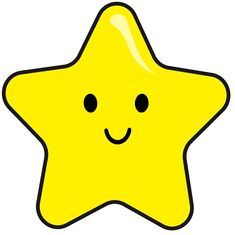 a yellow star with a smiley face drawn on it