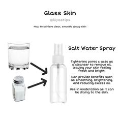 Salt Water For Skin, Skin Care Diy Routine, Hygiene Motivation, How To Get Glass Skin, Éd Twt, Glass Skin Tips, Skincare Tips Beauty Secrets, Clear Healthy Skin, Good Skin Tips