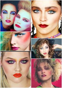 1980s Makeup And Hair 80s Party, 1980s Eye Makeup, 80s Fashion Makeup, Eighties Makeup, 80s Makeup And Hair, 1980 Makeup, 80s Makeup Trends