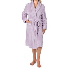 Premium Women Fleece Robe with Satin Trim and Waffle Cuff by Pavilia Accented with satin trim and waffle cuff to give a luxurious feel, our robe is super soft, lightweight, yet warm at the same time. Comes with a waist strap so you can adjust for perfect fit and 2 side pockets to keep all your essentials! The robe is constructed with 260 GSM of high quality microfiber polyester that is soft to touch, easy to care for, and lightweight at the same time. Available in multiple colors to keep you war Bathrobes For Women, Spa Robes, Fuzzy Robe, Womens Robe, Long Robes, Womens Bathrobes, Fleece Robe, Soft Robes, Lounge Robes