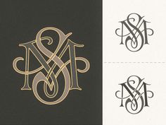 two different types of monograms are shown