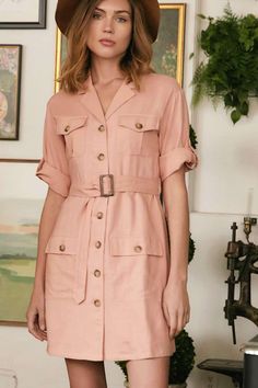 Elevate your summer wardrobe with our Belted Dress, a chic and breezy piece available in S, M, and L sizes. Crafted with care from a blend of 80% Cotton and 20% Linen in a refreshing Pink hue, this dress features drop shoulders and a waist tie belt for a stylish and comfortable look.Key Features:1. Fabric: Made from a breathable blend of 80% Cotton and 20% Linen, ensuring comfort and a lightweight feel.2. Fit: The drop shoulder design provides a relaxed and laid-back silhouette, available in S, Tie Belt Dress, Queen Hat, Tie Waist Dress, Belted Shirt Dress, Pleated Blouse, Button Front Dress, Belt Tying, Collars For Women, Dress Measurements