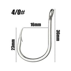 the length of a fishing hook is shown