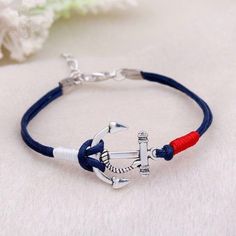 Material: Alloy Navy Bracelet, Anchor Bracelet, Styl Retro, Woven Bracelets, Mens Jewelry Bracelet, String Bracelet, Unisex Gifts, Braided Bracelets, Summer Jewelry