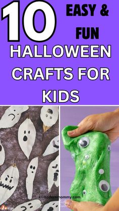 10 easy and fun halloween crafts for kids to make with paper machs, googly eyes