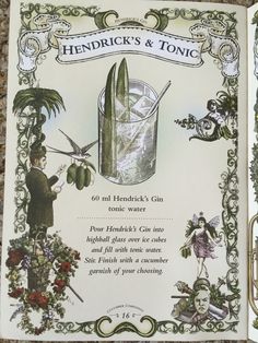 an advertisement for herbick's and tonic