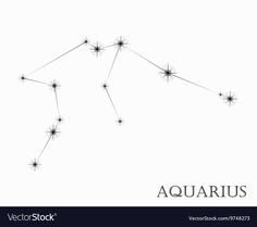 the zodiac sign aquarius on a white background with space for your text or image